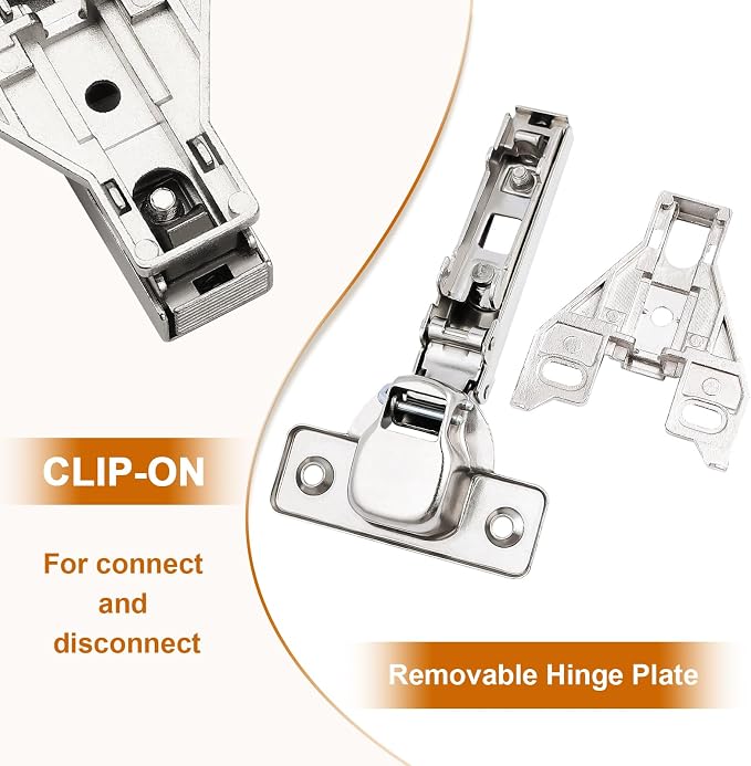Probrico 1 Pair（2 Pack） Kitchen Cabinet Hinges - Image 3