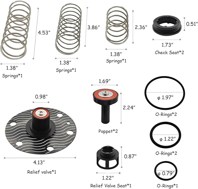 3/4"-1" Complete Backflow Rubber Repair Kit - Image 7