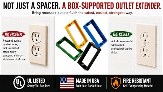 1/2" Single Gang Outlet Box Extenders - Image 3