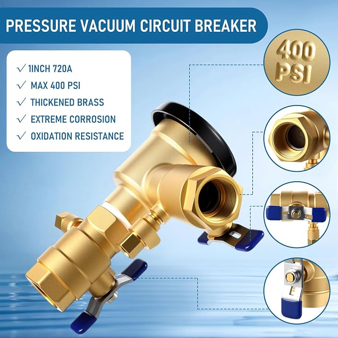 1 Inch 720A Pressure Vacuum Breaker Assembly - Image 3