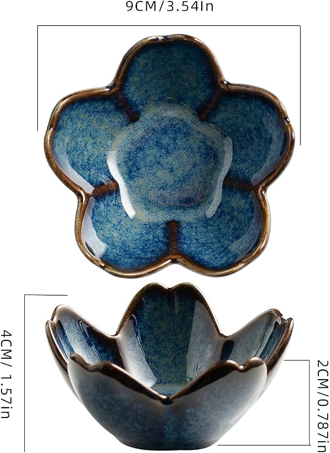 Floral Ceramic Jewelry Tray, 3.5" Ring Holder Trinket Bowl | Petite bowl keeps - Image 2