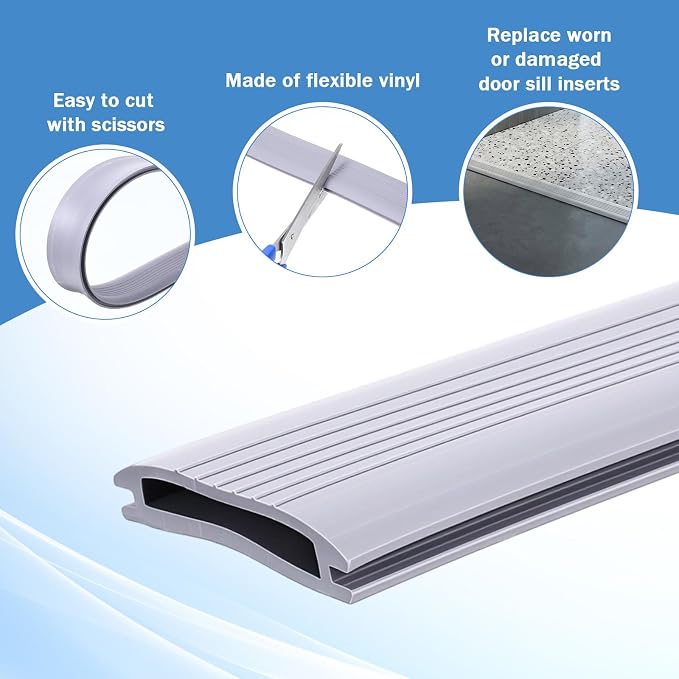 3Pcs 36 Inch Vinyl Replacement Insert Door Threshold Seal Bottom Door Seal - Image 3