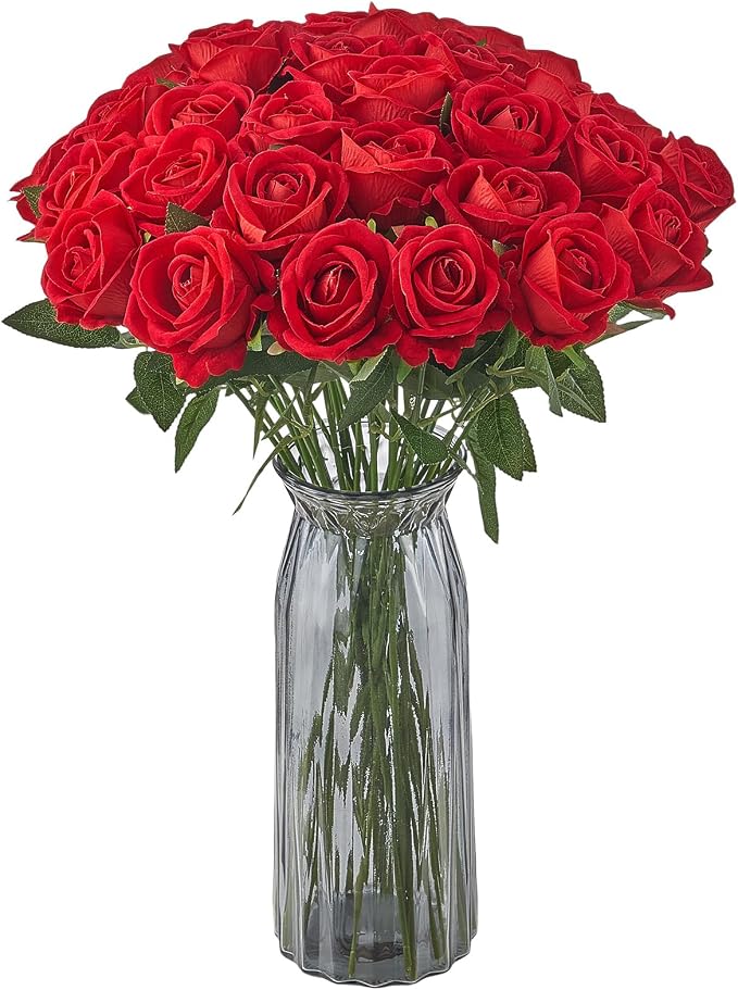 VEVOR Artificial Flowers, Faux Red Bridal Shower - Image 12