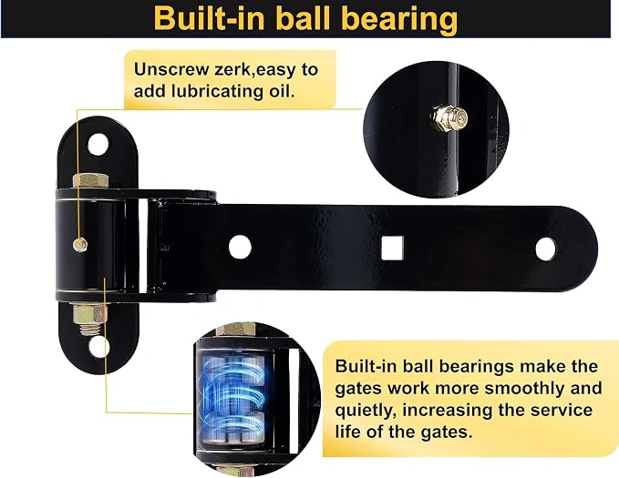 13" Heavy Duty Strap Gate Hinges, 900LBS Load Capacity, Thickened Solid Steel | - Image 5