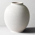White Ceramic Vase, 9.8" Large, Sandstone White | Farmhouse Style, Hand-Made by KayolinCommunity