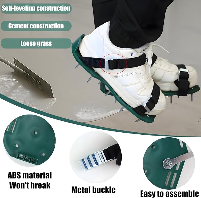 Self Leveling Cement Tool Kit, Epoxy Floor Kit, Self-Leveling Rake, Spike Shoes - Image 4
