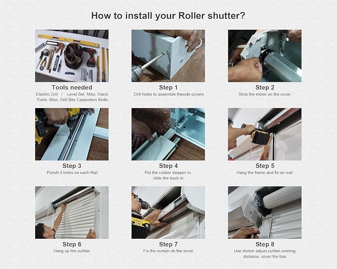 Grey Motorized Roll up Garage Door, Double-Layer Aluminum Rolling shutters - Image 6