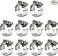 Hose Clamp 1 Inch, 10 Pack Stainless Steel Hose Clamps by Gudui