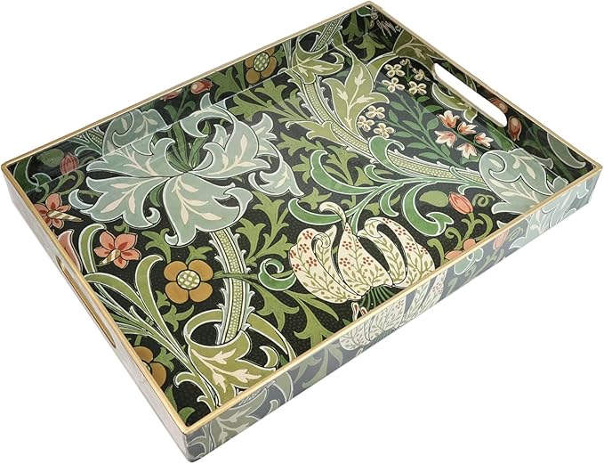 Spsyrine Serving Tray with Handles, Plastic Decorative Tray by Spsyrine