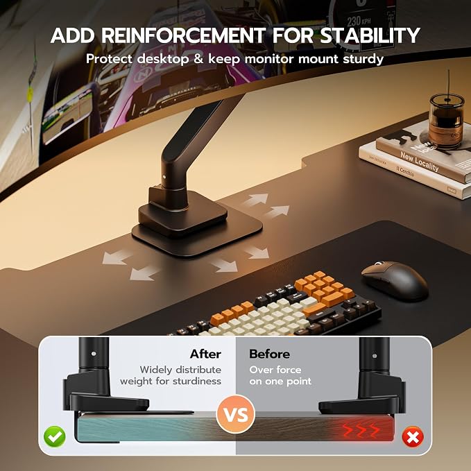 ARES WING Steel Monitor Mount Reinforcement Plate - Image 2