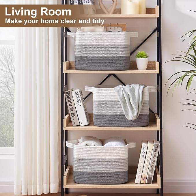 OIASKET Storage Basket for Organizing, Woven Baskets for Storage, Rectangle - Image 4