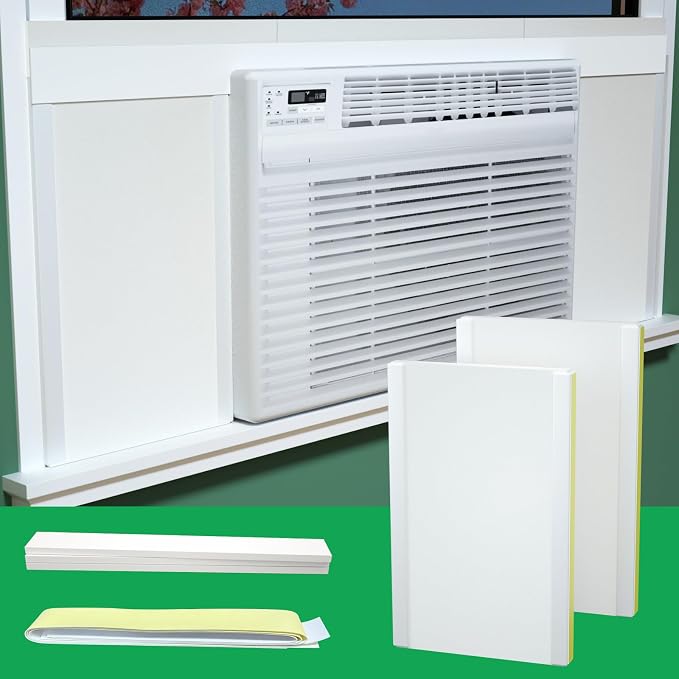 Full Surround Window AC Insulated Foam Panels, AC Window Seal w/4 Pressure by SZKXMJ