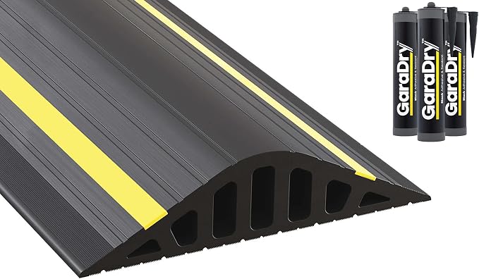 2" High Garage Door Flood Barrier Threshold Seal Kit ‘GARADAM’ | Flexible PVC | by GaraDry