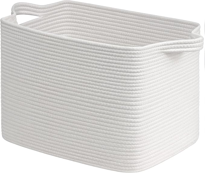 Goodpick 50L Large Woven Storage Basket, Cotton Rope Baskets by Goodpick
