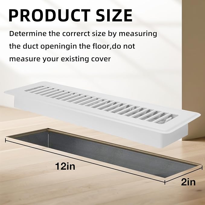 Floor Register 2x12-4 Pack Vent Covers - Image 5