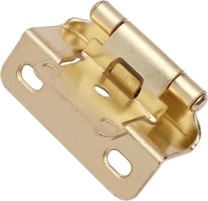 20 Pack 1/2" Overlay Brushed Gold Cabinet Hinges - Image 4