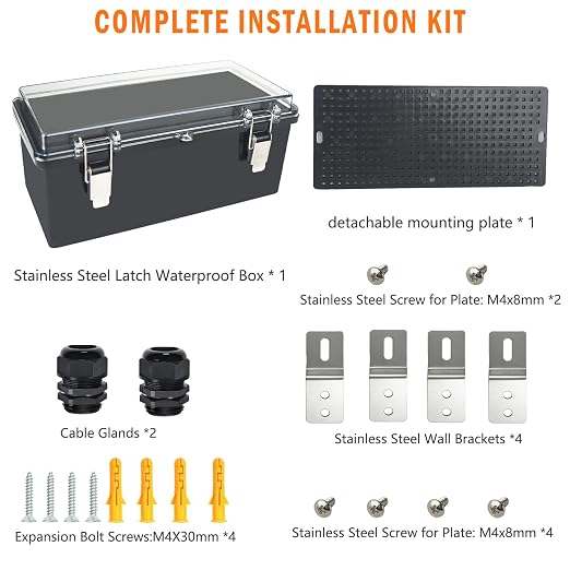 Electrical Junction Box, IP67 Waterproof Outdoor Box ABS Plastic Enclosure - Image 7
