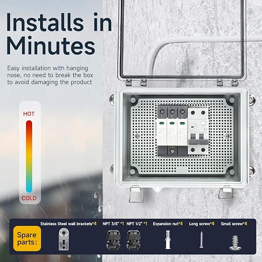 Junction Box Outdoor Electrical Box IP67 Waterproof ABS Project Enclosure | - Image 4