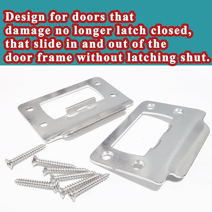 2-1/4" by 1-3/4" Door Latch Restorer Strike Plate - Image 6