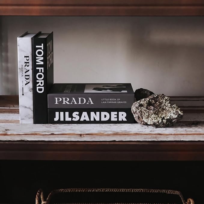 4 Pcs Decorative Books | Faux Marble Cardboard Coffee Table Decor | Minimalist - Image 3
