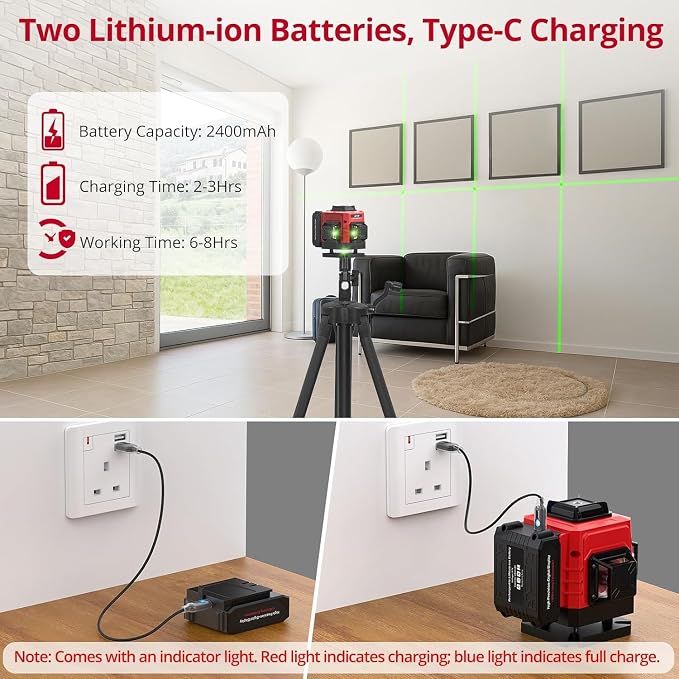 12 Line Laser Level 30M/98Ft Self Leveling Laser Level - Image 7