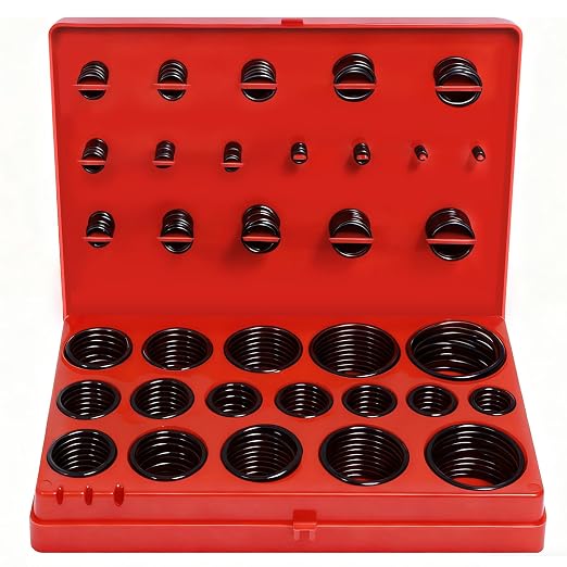 32 Size 419 Pcs Universal Metric Nitrile Rubber O Ring Assortment Kit by Unknown