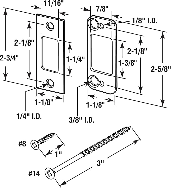 Prime-Line E 2688 Stainless Steel High Security Deadbolt Strike - Image 2
