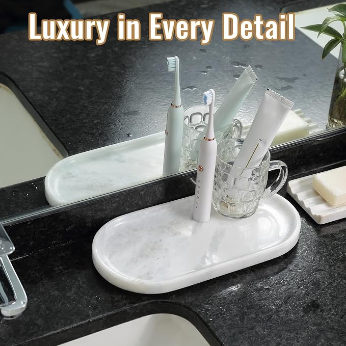 African Natural Marble Decorative Tray, Catchall Tray - Image 6