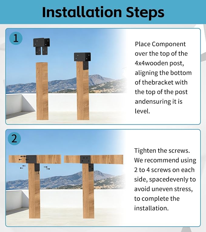 2 Pack 4x4/4x6 Heavy-Duty Post Bracket - Image 4