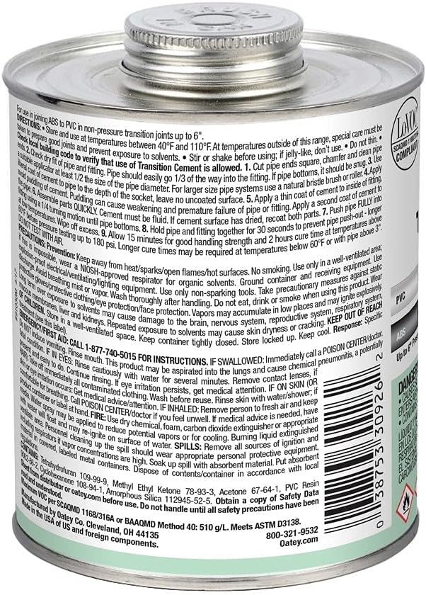 Oatey 30926 Medium Bodied Solvent, 32 Oz - Image 7
