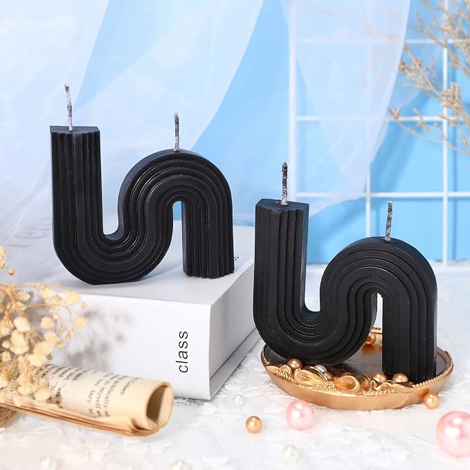 Tondiamo 2 Pcs Aesthetic Candles Twist Shaped Aesthetic Candles Cool S Shape - Image 6