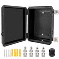 Waterproof Electrical Box, IP67 Junction Box Stainless Steel Latch Hinged Black by YETLEBOX