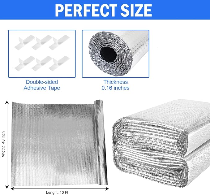 YoleShy Double Reflective Insulation 48 in X 10 FT RV Window Insulation - Image 5
