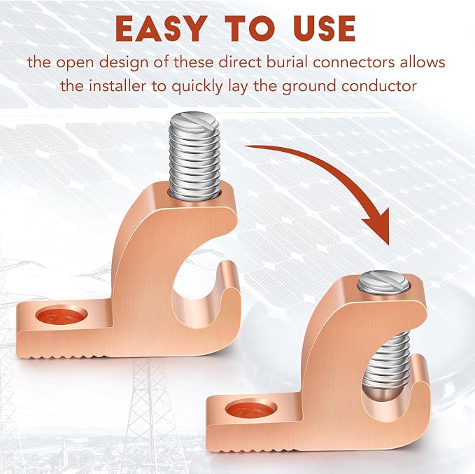 Landhoow 80 Pack Lay-in Lugs, Copper Pool Bonding Connectors, 4-14 AWG | - Image 6