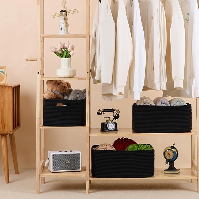 MiniArk Large Storage Baskets for Shelves, Baby Nursery, Toy Baskets Box - Image 3