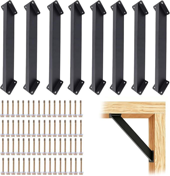8Pcs 45 Degree Angle Bracket Support Kit by Rotulark