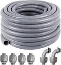 1-1/4inch 50FT Electrical Conduit Kit, Liquid-Tight Conduit and Connector | by ANSGERY