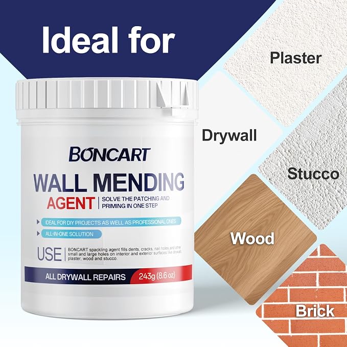 BONCART 8.6Oz Drywall Patch Repair Kit – Professional All-in-1 Tool Set | - Image 6