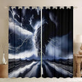 jejeloiu 3D Tornado Window Drapes Natural Disaster Blackout Shades Window by jejeloiu