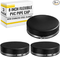 3 Pack 8 Inch Flexible PVC Pipe Cap by Unknown