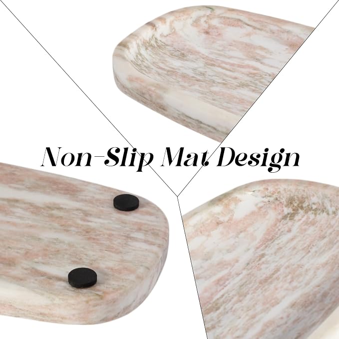 Natural Marble Tray for Bathroom Countertop, Vanity Tray for Decor, Marble - Image 5