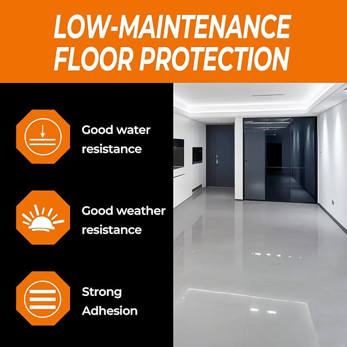 Floor Paint, Indoor Epoxy Floor Coating, 1 Gallon, Household Tile Color - Image 5