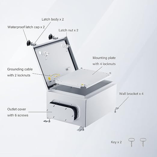 IP65 Weatherproof Metal Box Wall-Mounted Electronic Equipment Enclosure Box - Image 3