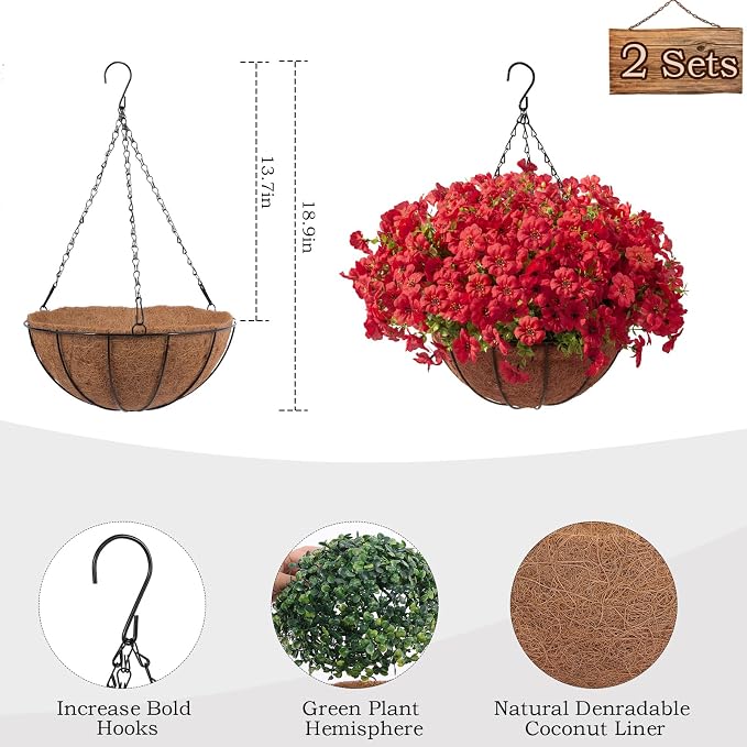 Hananona 24 Pcs Artficial Outdoor Flowers - Image 2
