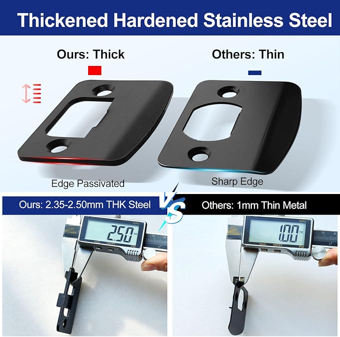 Standard Door Strike Plate Ultra Heavy-Duty Version, 2-1/4" x 1-3/4" | - Image 4