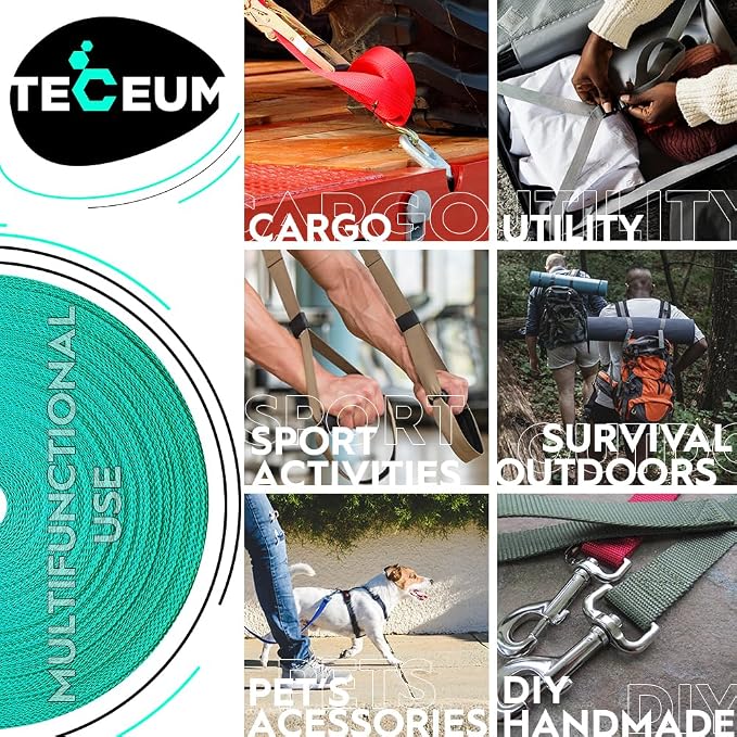 Webbing Strap, 3/4" to 2", 10-50 Yds, EDC gear, backpack repair and pet dog - Image 4