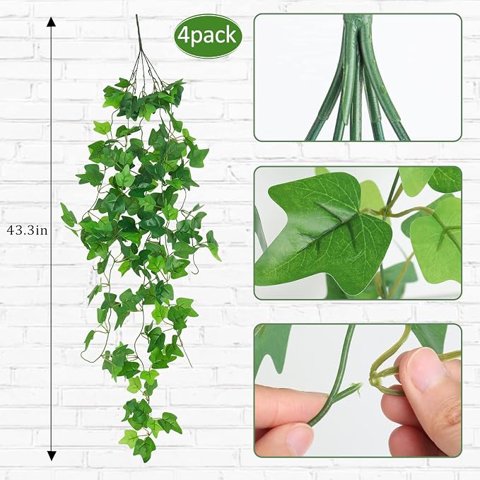 RECUTMS Fake Vines Artificial Hanging Ivy Vines Plants - Image 2