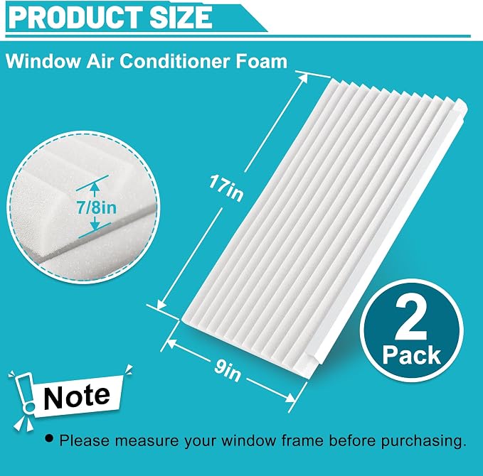 Window Air Conditioner Foam Insulation Panels, AC Side Insulating Panel Kit - Image 2