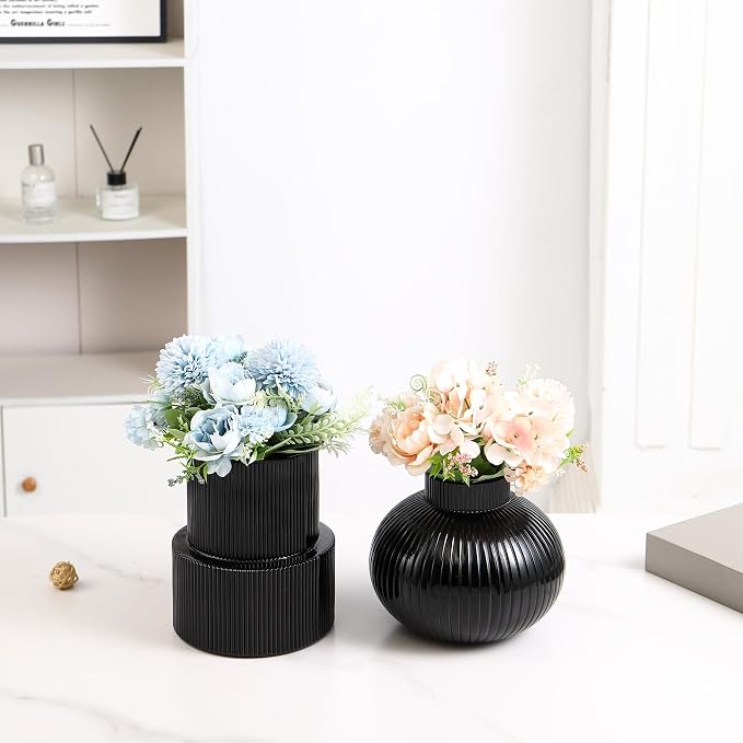 Ribbed Glass Vases, Modern Vase - Image 4