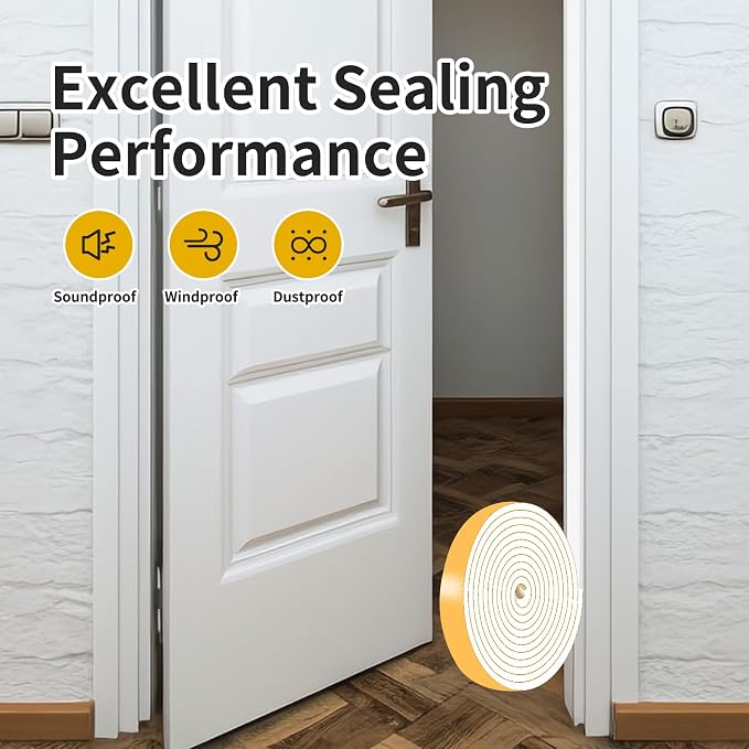 Weather Stripping Door Seal, High Density CR, 1/4 in x 1/4 in x 33 Ft | Weather - Image 5
